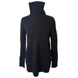 The Row Cashmere Turtleneck Sweater Black size XS Rib Slouchy Quiet Luxury Knit
